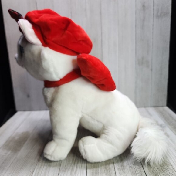 Disney Store Aristocats Marie White Cat Plush with Red Hat 11'' Stuffed Toy - Picture 4 of 10
